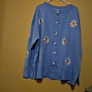 NWOT Pretty Blue Cardigan Size 4x